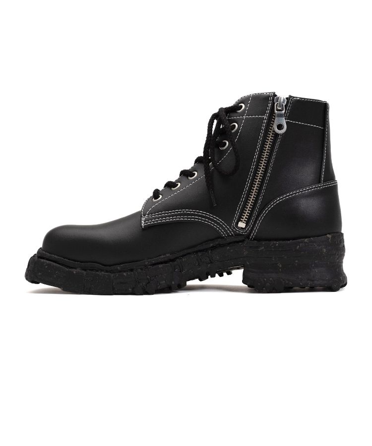 Vintage-like Sole Synthetic Leather Boots