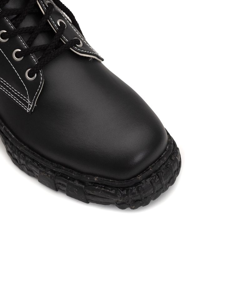 Vintage-like Sole Synthetic Leather Boots