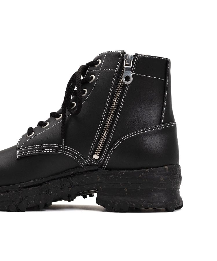 Vintage-like Sole Synthetic Leather Boots