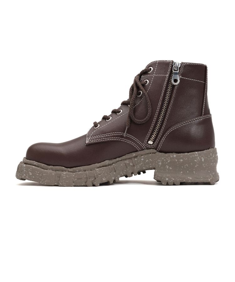 Vintage-like Sole Synthetic Leather Boots