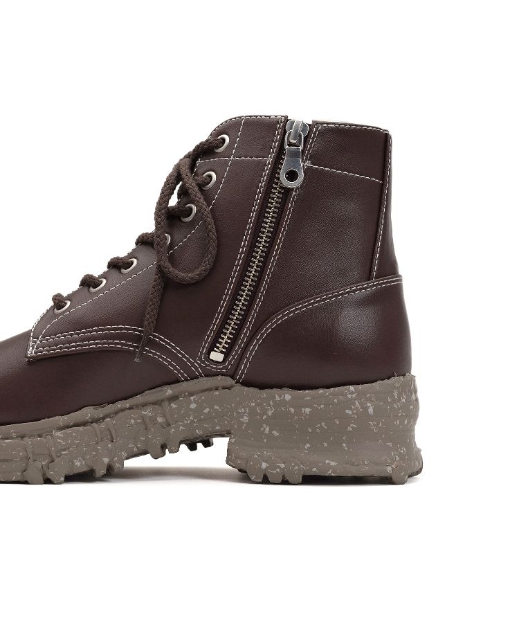 Vintage-like Sole Synthetic Leather Boots