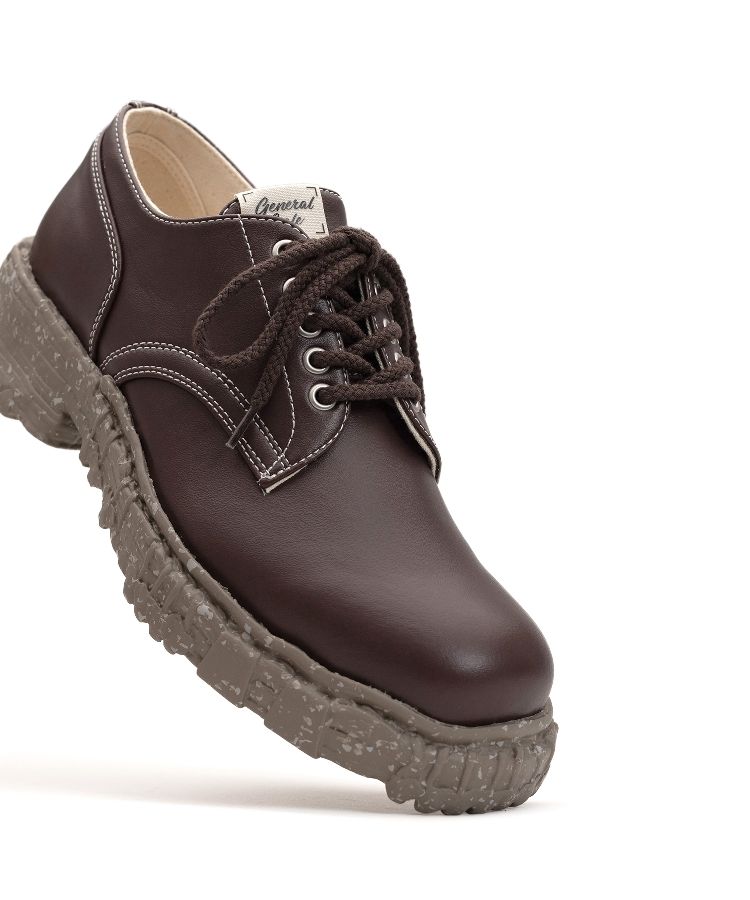 Vintage-like Sole Synthetic Leather Shoes