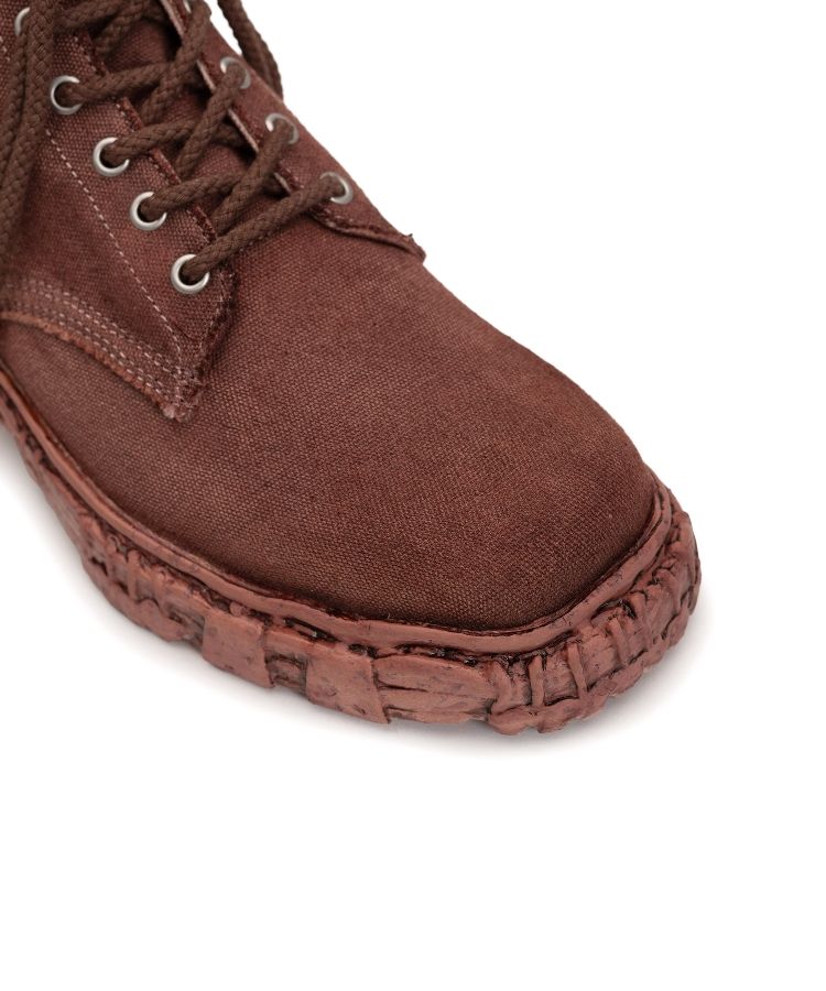 Vintage-like Sole Canvas Boots