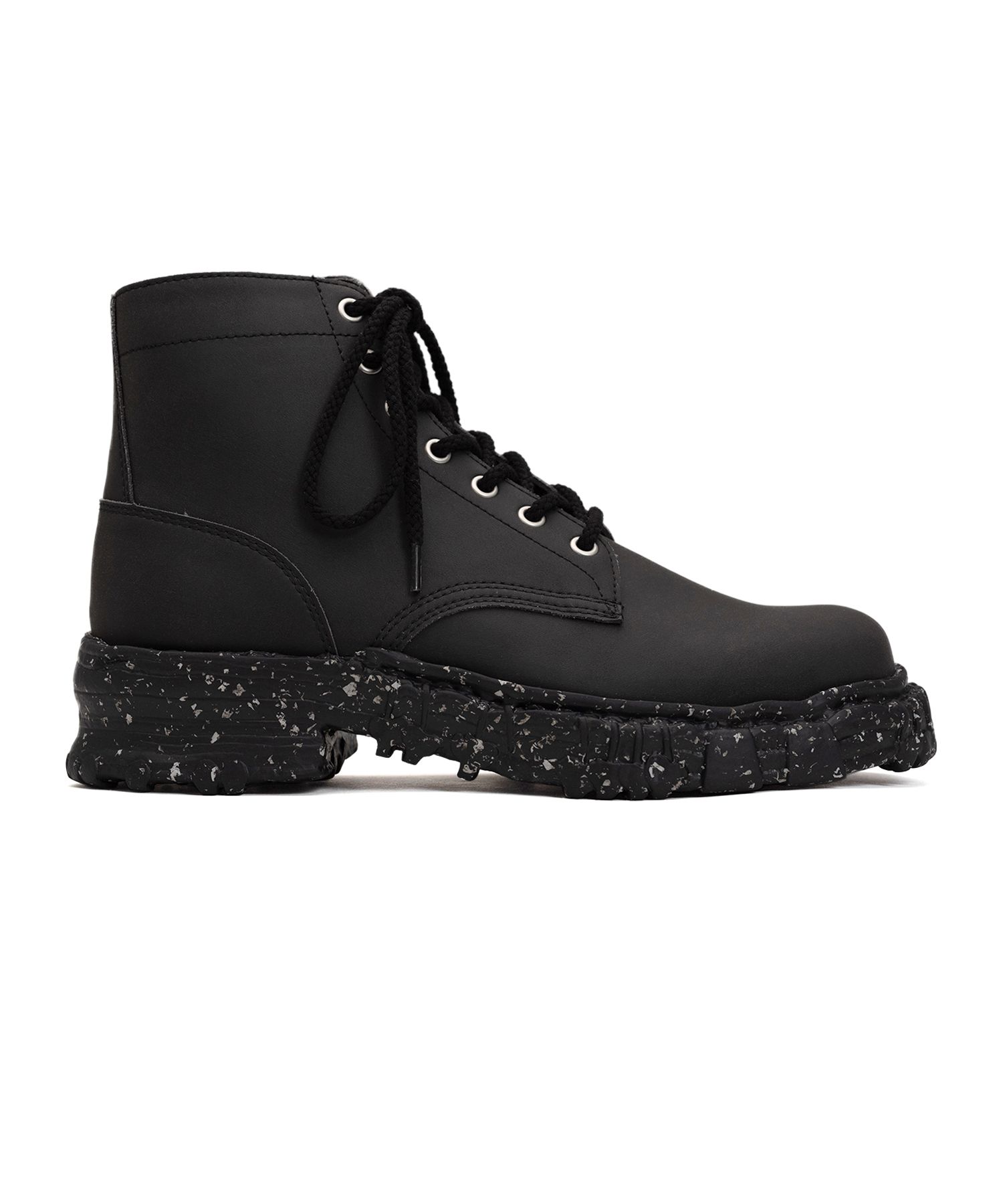 Vintage-like Sole Synthetic Leather Lace-up Boots