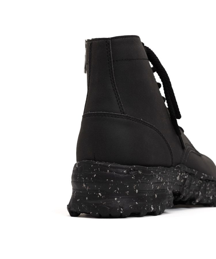 Vintage-like Sole Synthetic Leather Lace-up Boots