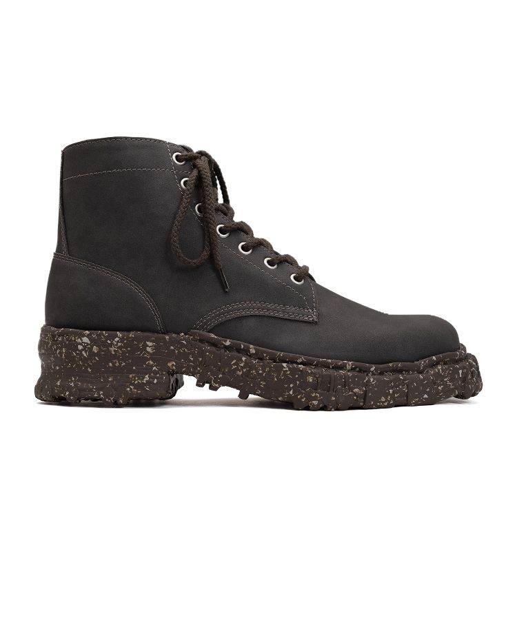 Vintage-like Sole Synthetic Leather Lace-up Boots