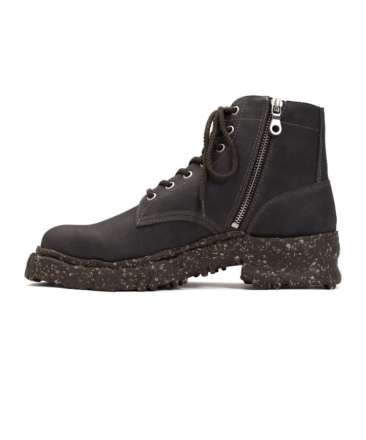 Vintage-like Sole Synthetic Leather Lace-up Boots