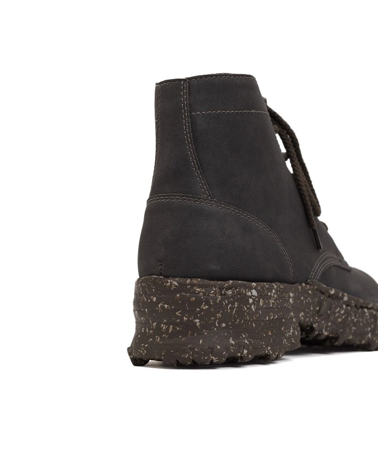 Vintage-like Sole Synthetic Leather Lace-up Boots