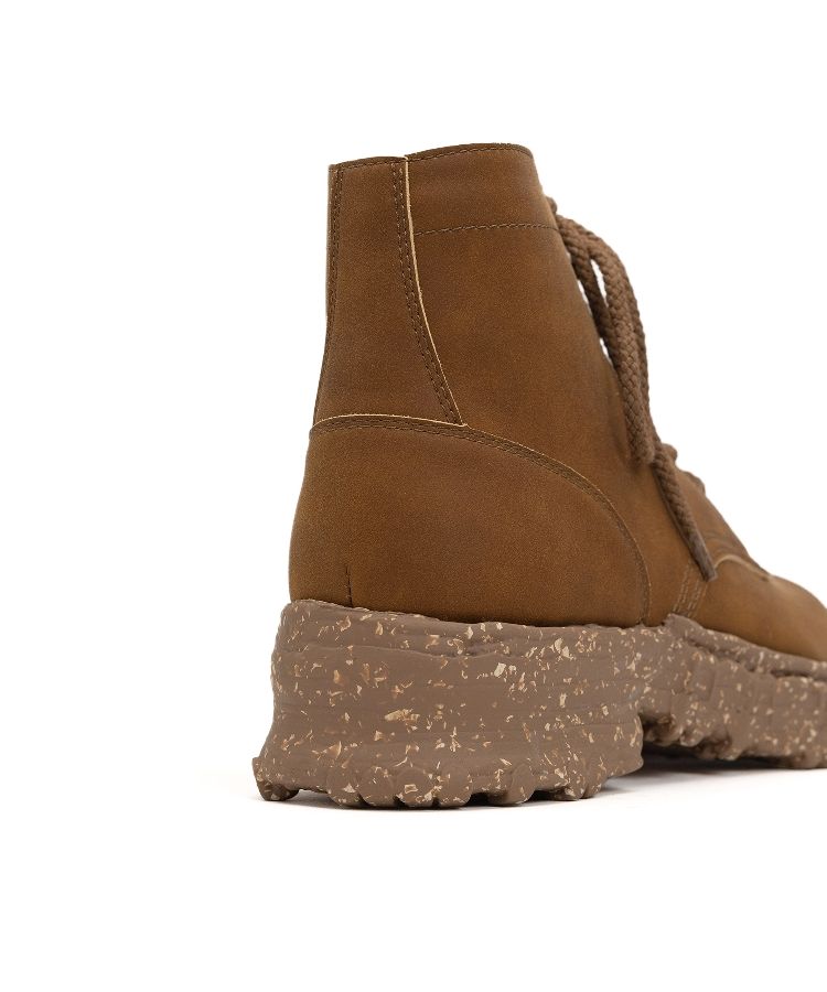 Vintage-like Sole Synthetic Leather Lace-up Boots