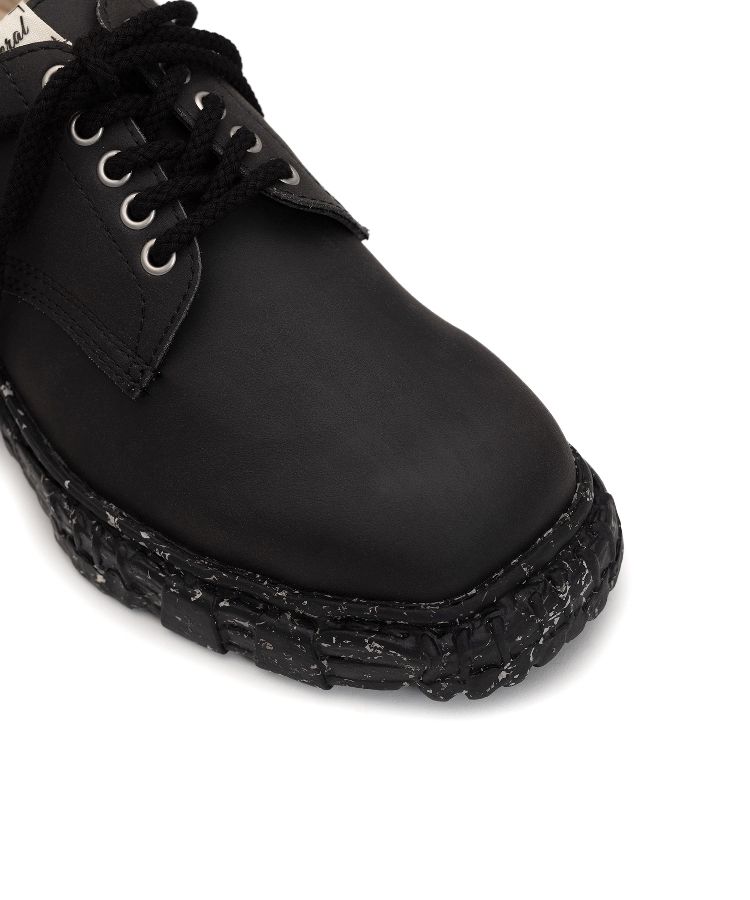 Vintage-like Sole Synthetic Leather Lace-up Shoes