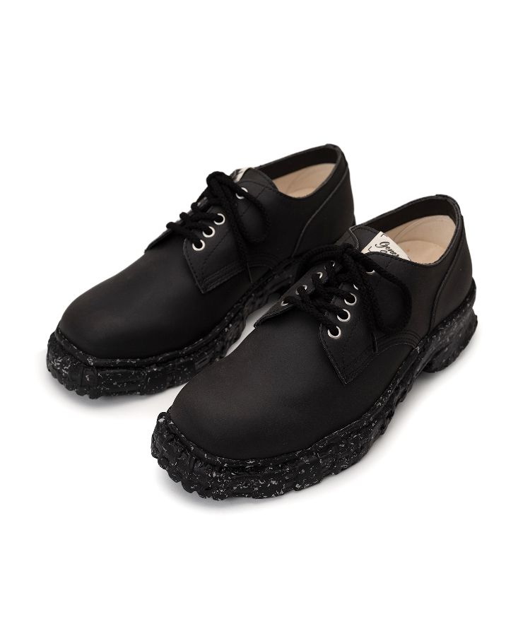 Vintage-like Sole Synthetic Leather Lace-up Shoes