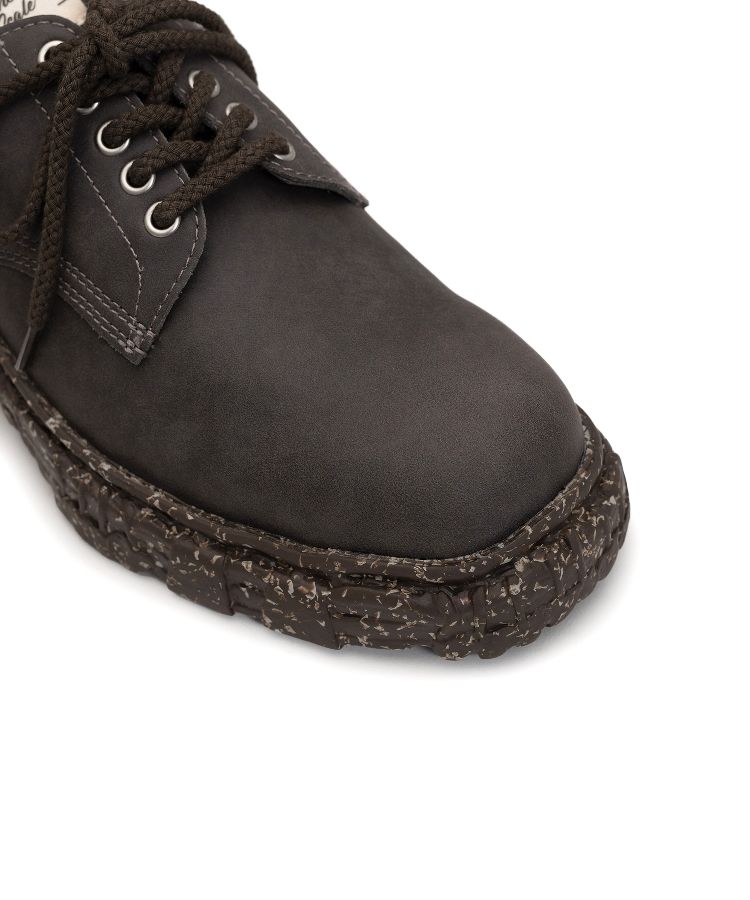 Vintage-like Sole Synthetic Leather Lace-up Shoes