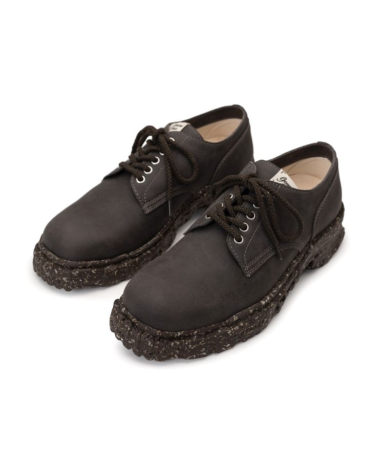 Vintage-like Sole Synthetic Leather Lace-up Shoes
