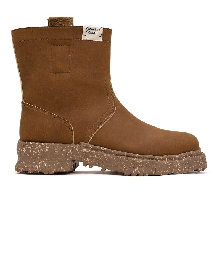 Vintage-like Sole Synthetic Leather Boots