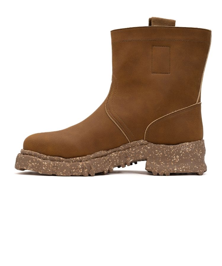 Vintage-like Sole Synthetic Leather Boots