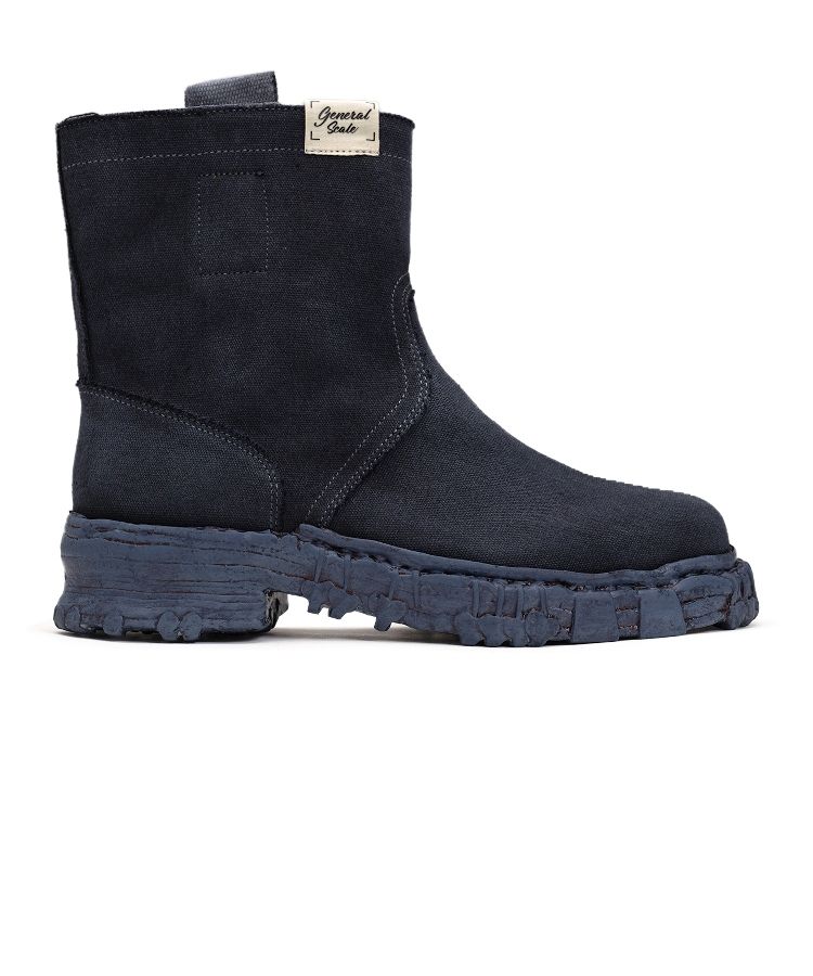 Vintage-like Sole Over-dyed Canvas Boots