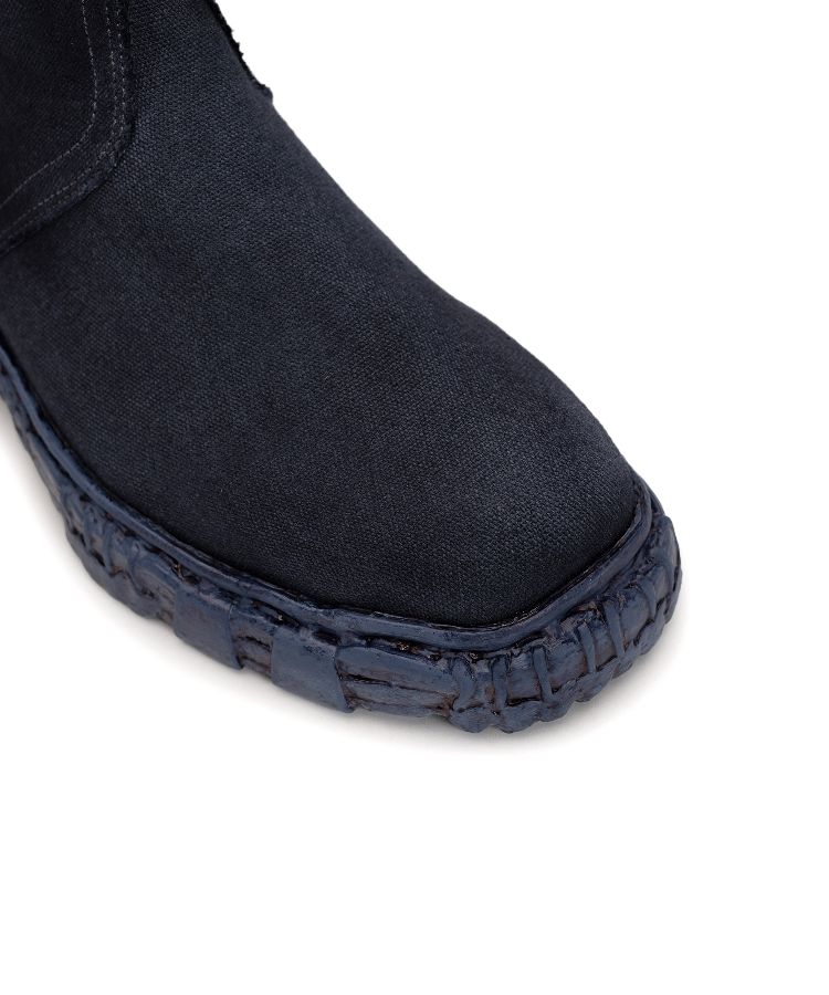 Vintage-like Sole Over-dyed Canvas Boots