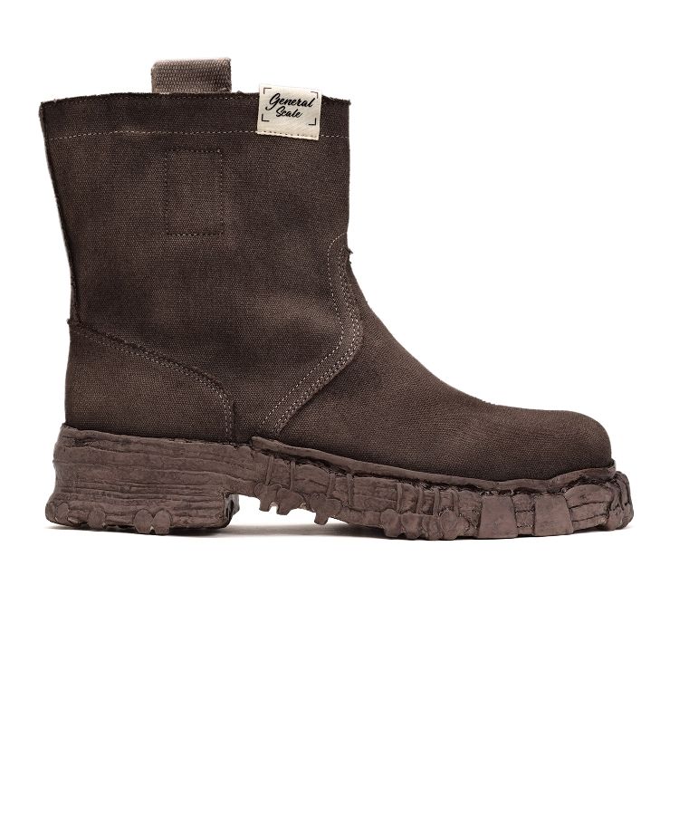 Vintage-like Sole Over-dyed Canvas Boots