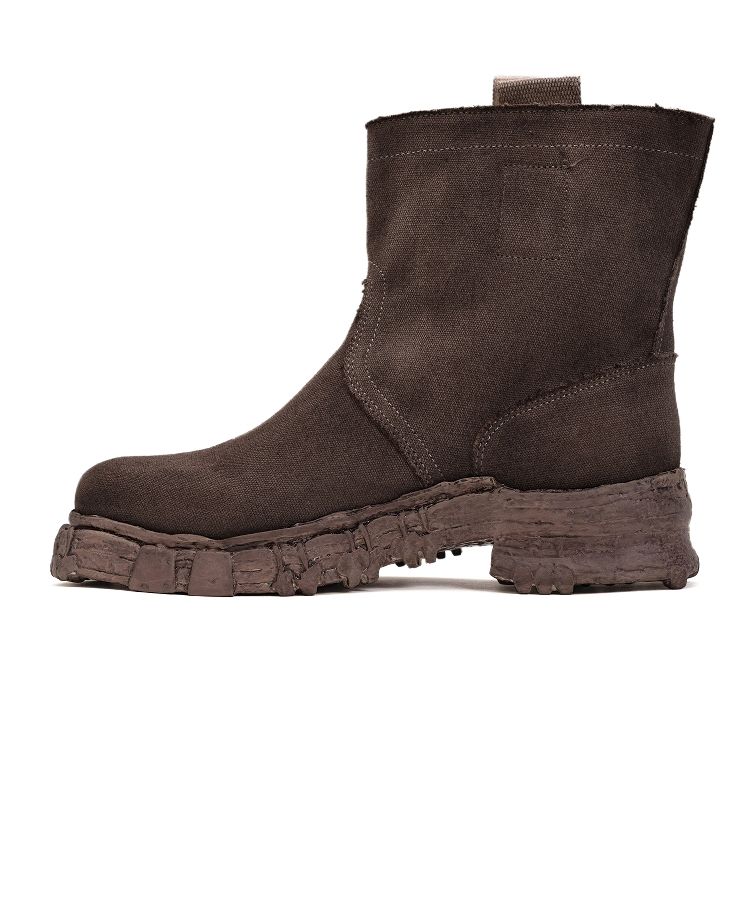 Vintage-like Sole Over-dyed Canvas Boots