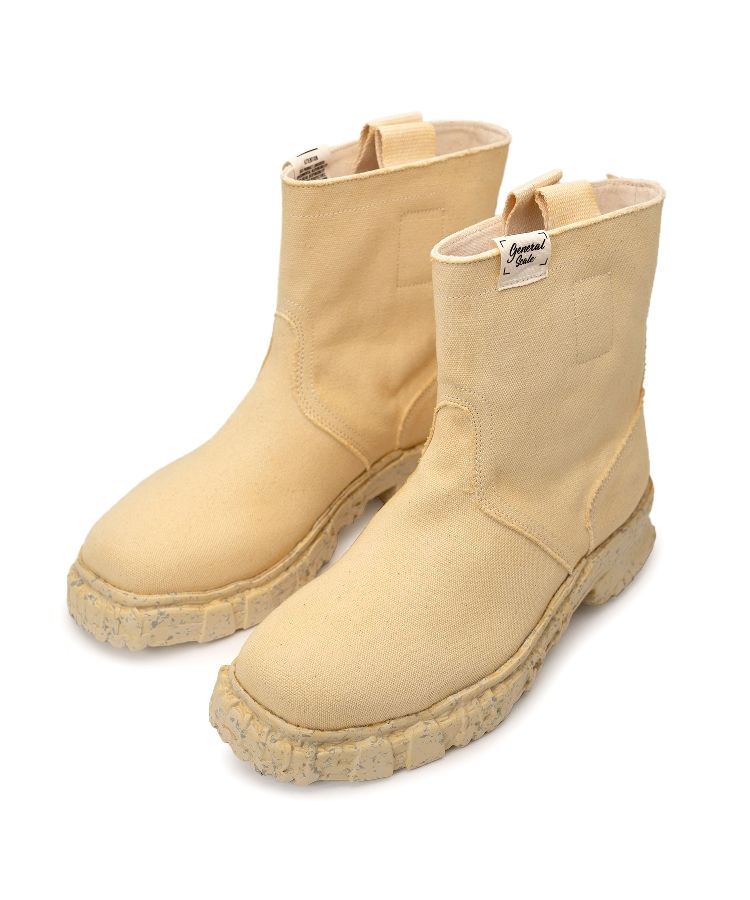 Vintage-like Sole Over-dyed Canvas Boots