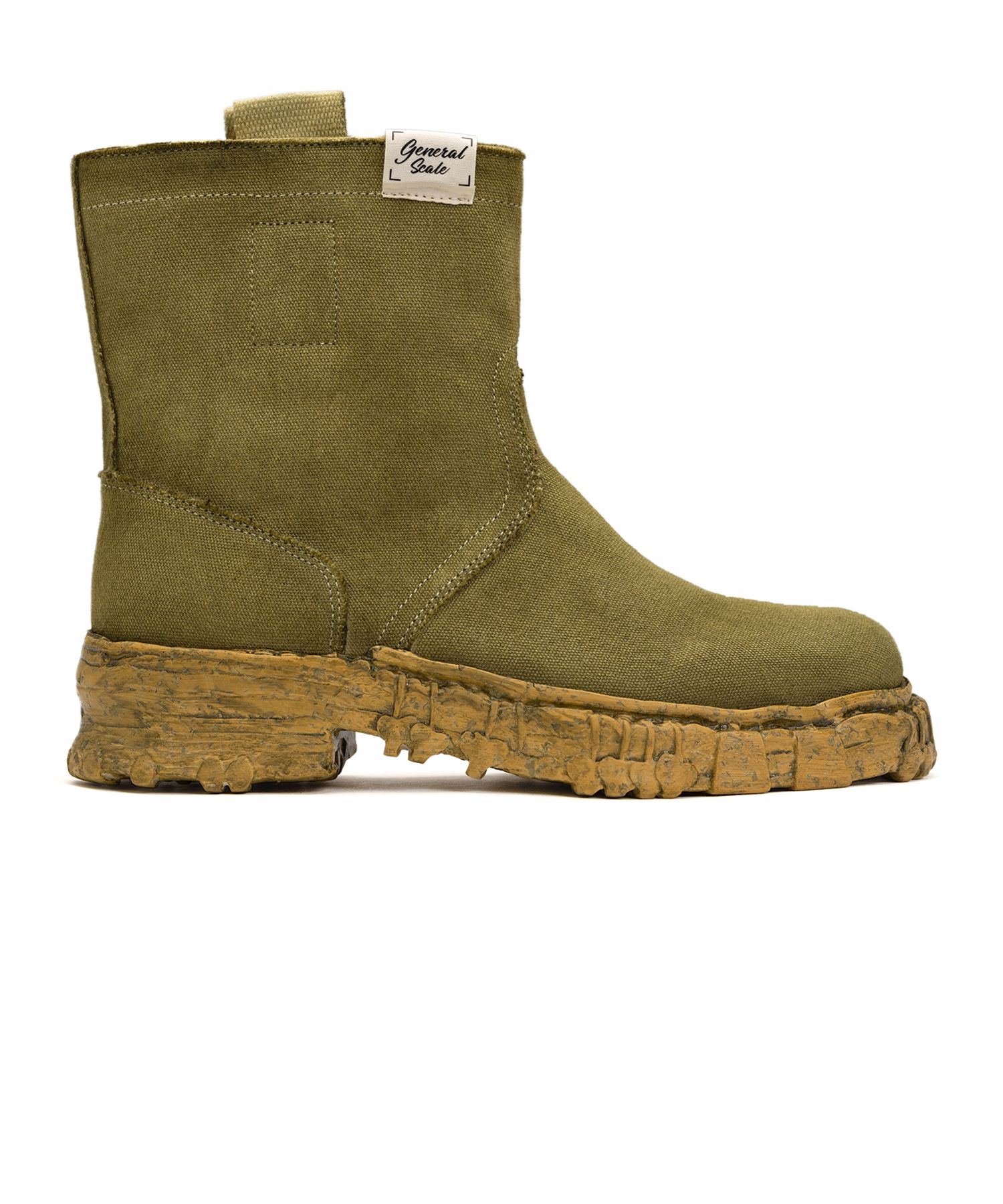 Vintage-like Sole Over-dyed Canvas Boots