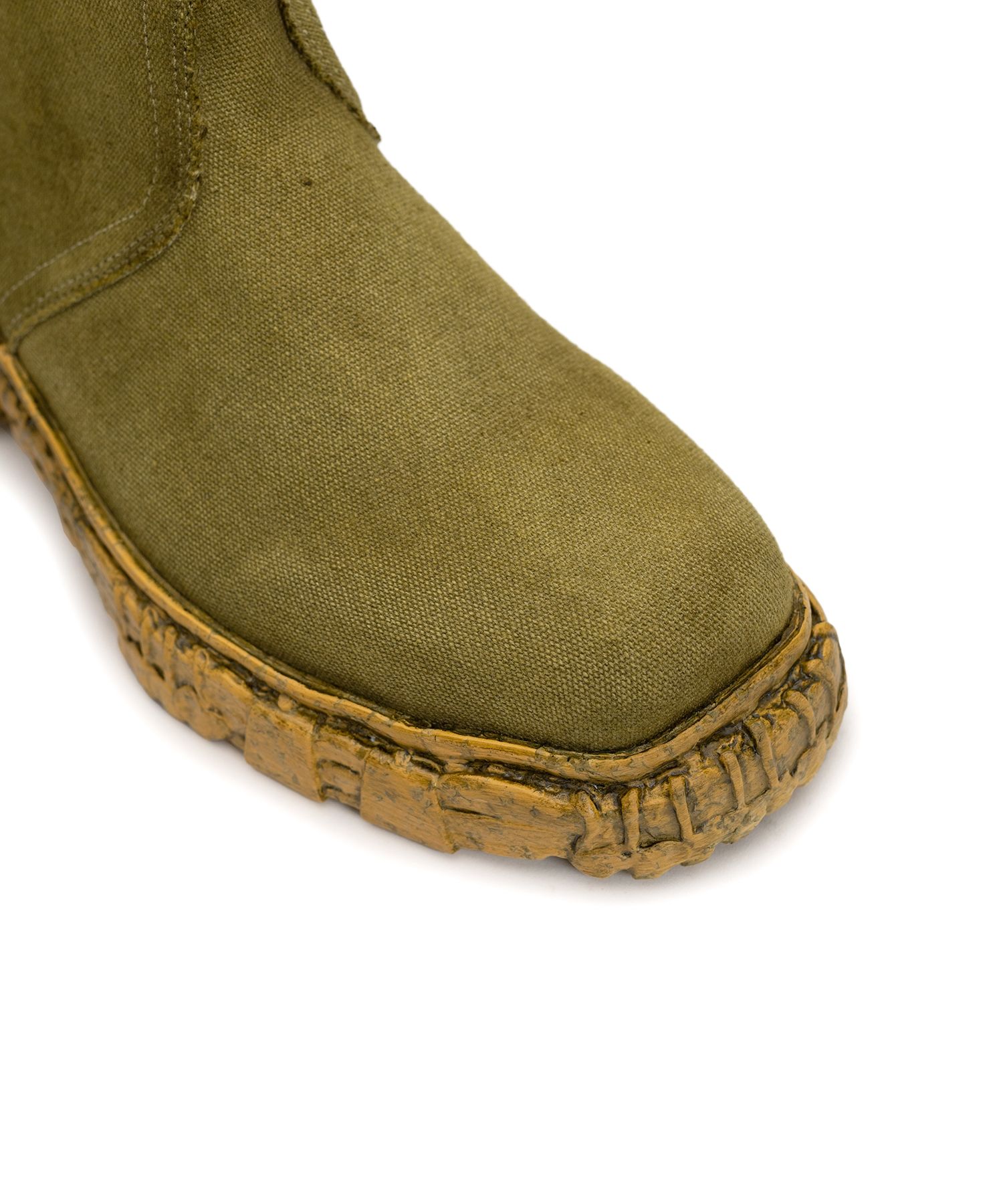 Vintage-like Sole Over-dyed Canvas Boots