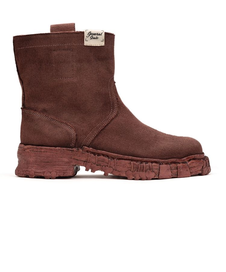 Vintage-like Sole Over-dyed Canvas Boots