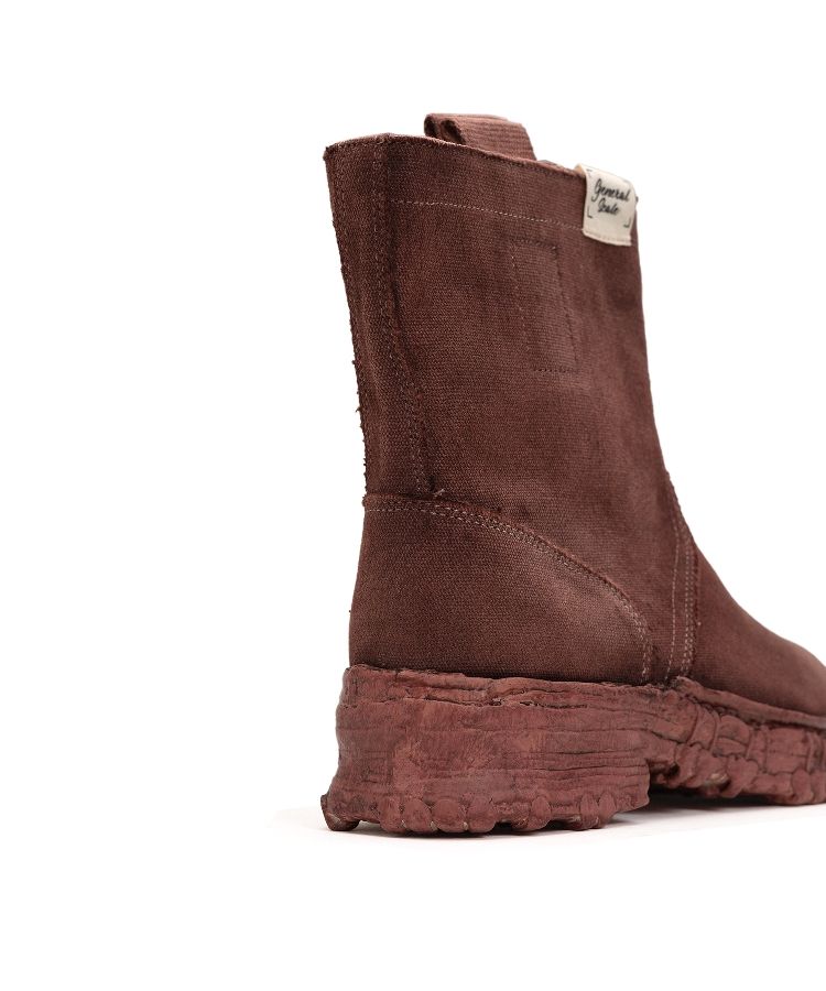 Vintage-like Sole Over-dyed Canvas Boots