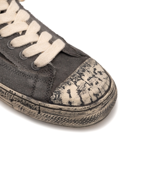 PAST Sole Over-dyed Canvas High-top Sneaker