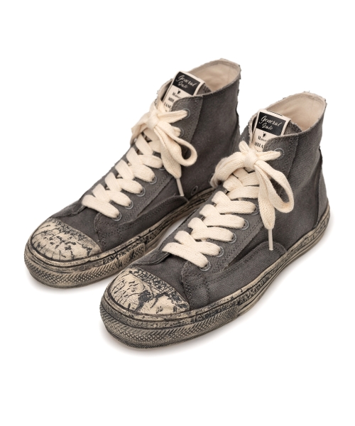 PAST Sole Over-dyed Canvas High-top Sneaker