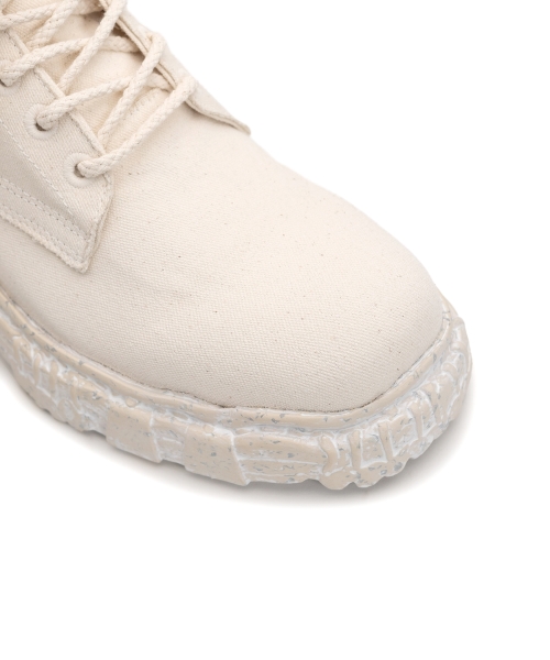 Vintage-like Sole Over-dyed Canvas Boots