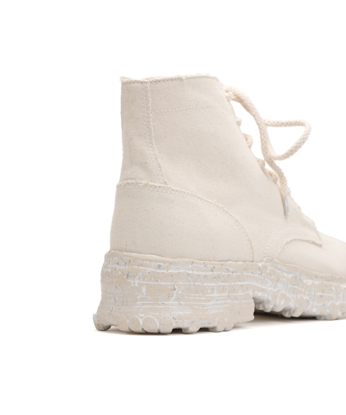 Vintage-like Sole Over-dyed Canvas Boots