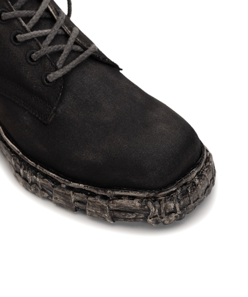 Vintage-like Sole Over-dyed Canvas Boots