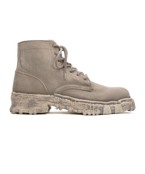 Vintage-like Sole Over-dyed Canvas Boots