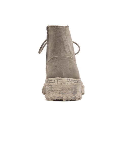 Vintage-like Sole Over-dyed Canvas Boots