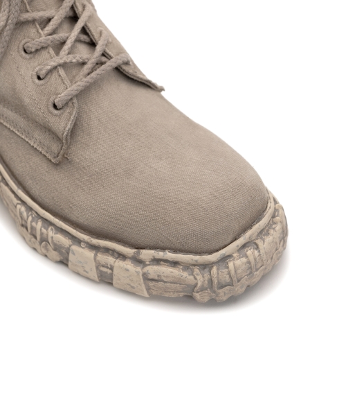 Vintage-like Sole Over-dyed Canvas Boots