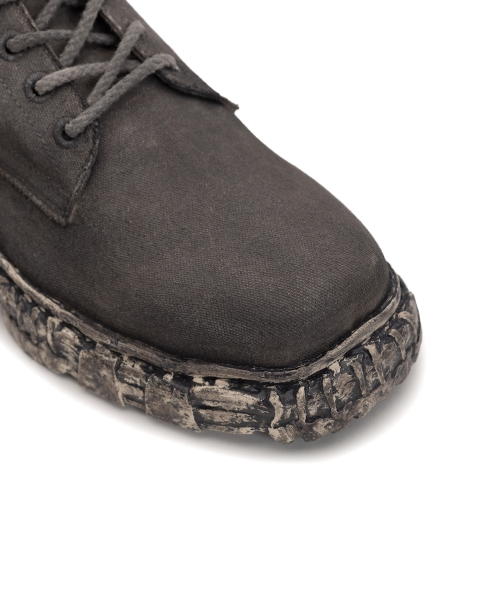 Vintage-like Sole Over-dyed Canvas Boots