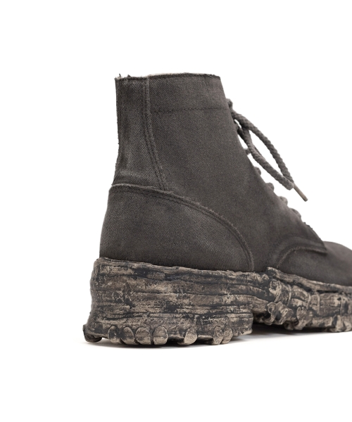 Vintage-like Sole Over-dyed Canvas Boots