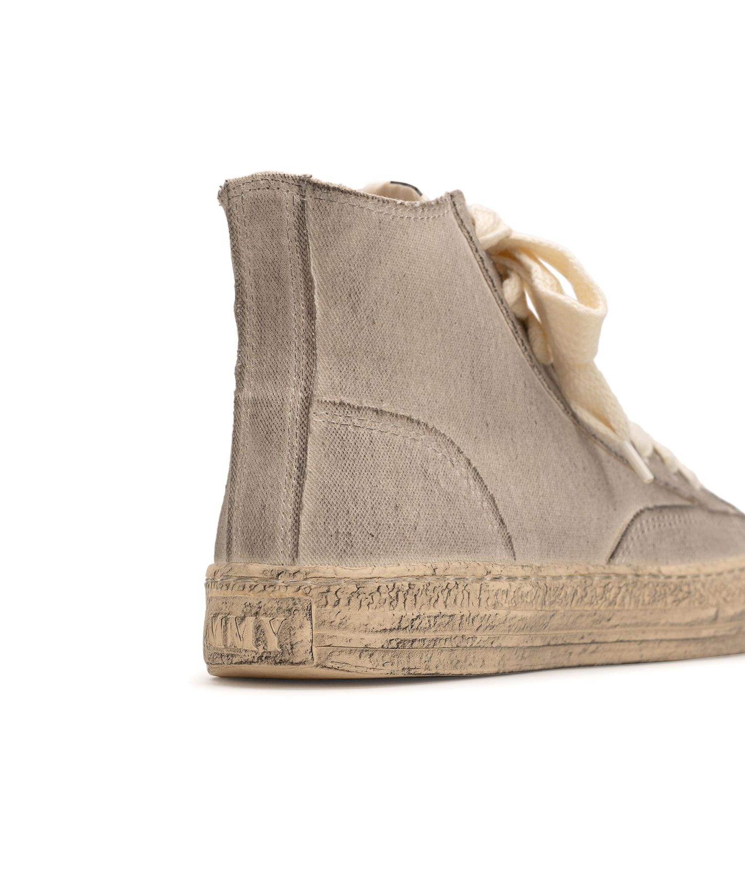 "ROY" PAST Sole Canvas Smudged Throughout High-top Sneaker