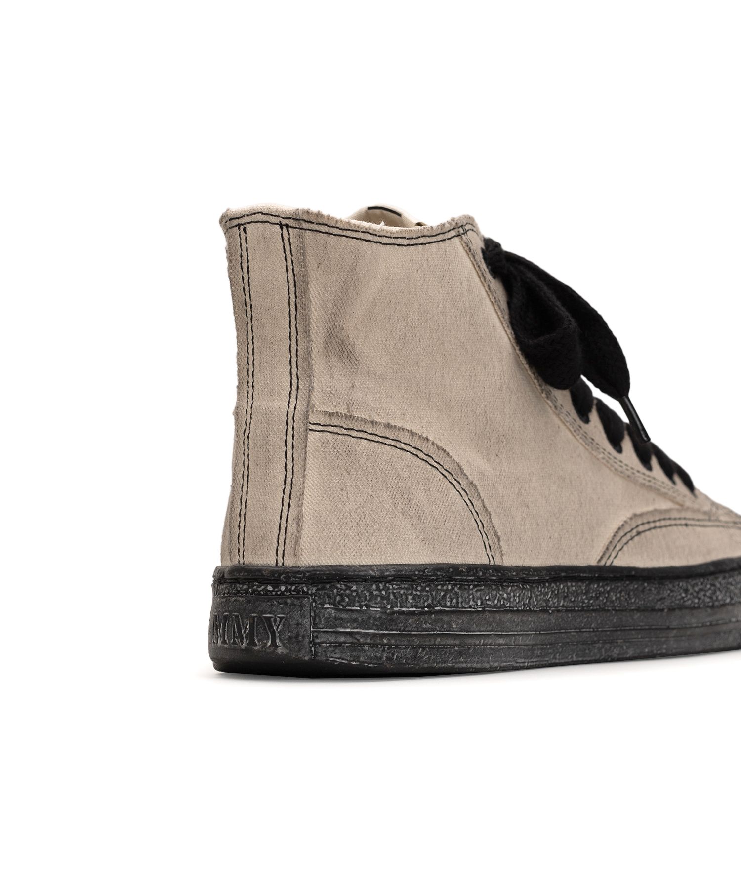 "ROY" PAST Sole Canvas Smudged Throughout High-top Sneaker