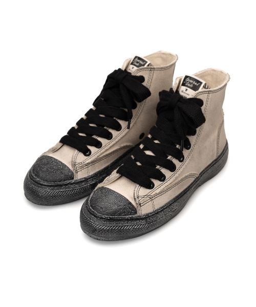 "ROY" PAST Sole Canvas Smudged Throughout High-top Sneaker