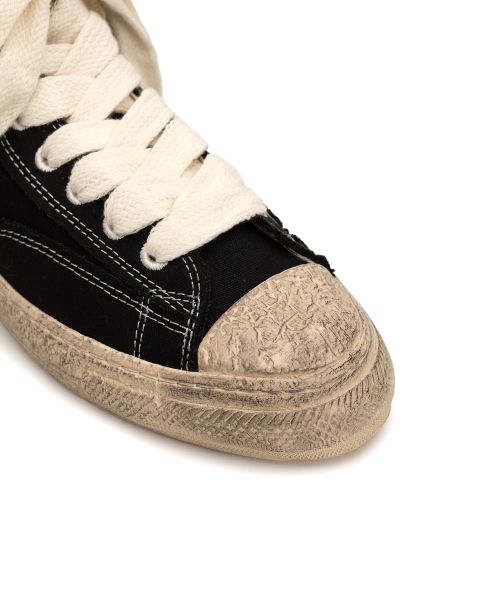 "ROY" PAST Sole Canvas Smudged Throughout High-top Sneaker