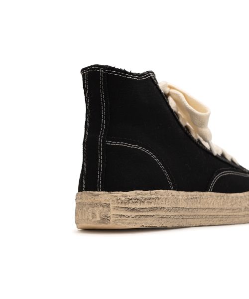 "ROY" PAST Sole Canvas Smudged Throughout High-top Sneaker