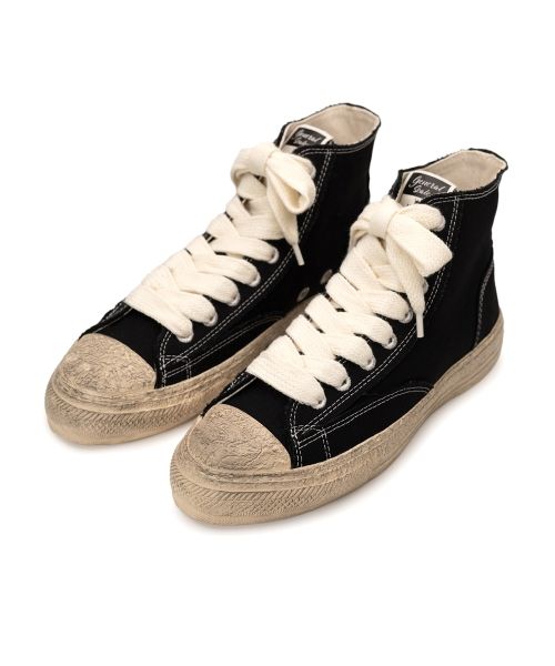 "ROY" PAST Sole Canvas Smudged Throughout High-top Sneaker