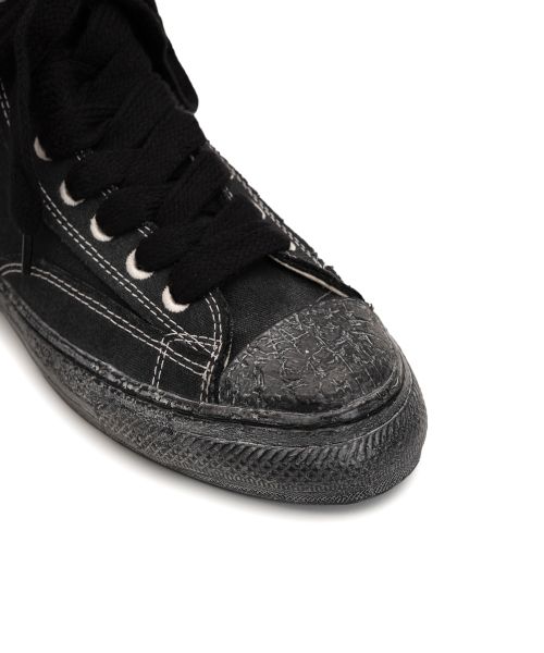 "ROY" PAST Sole Canvas Smudged Throughout High-top Sneaker