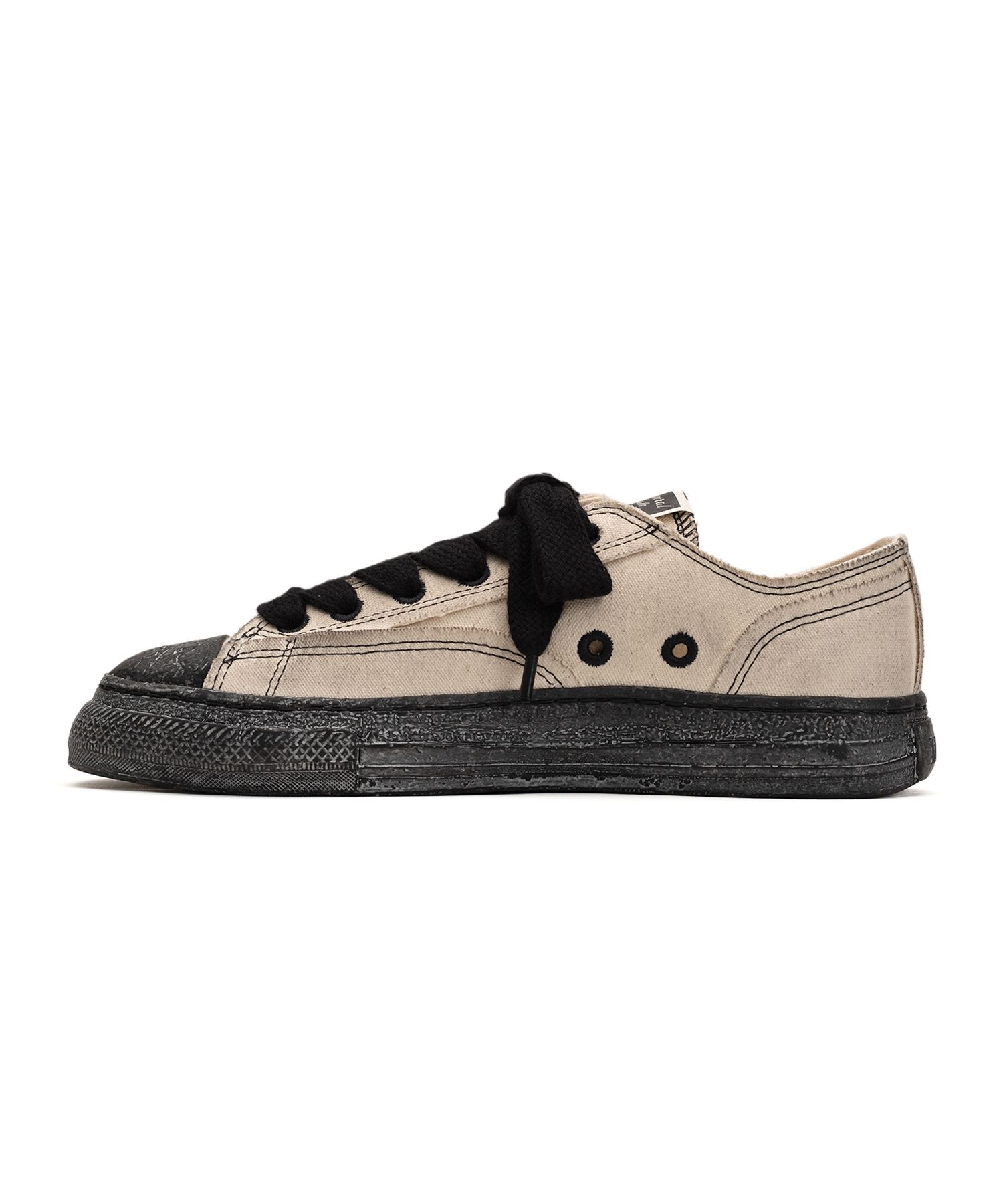 "ROY" PAST Sole Canvas Smudged Throughout Low-Top Sneaker