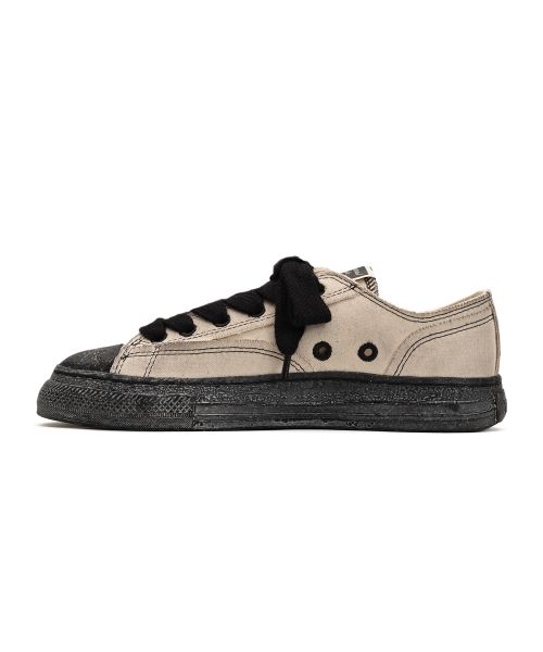 "ROY" PAST Sole Canvas Smudged Throughout Low-Top Sneaker