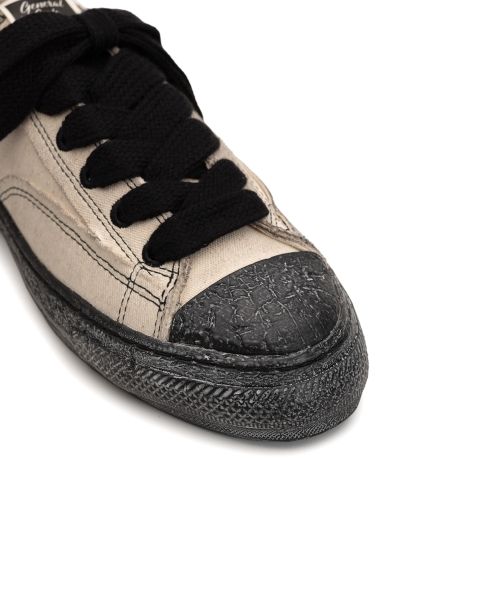 "ROY" PAST Sole Canvas Smudged Throughout Low-Top Sneaker