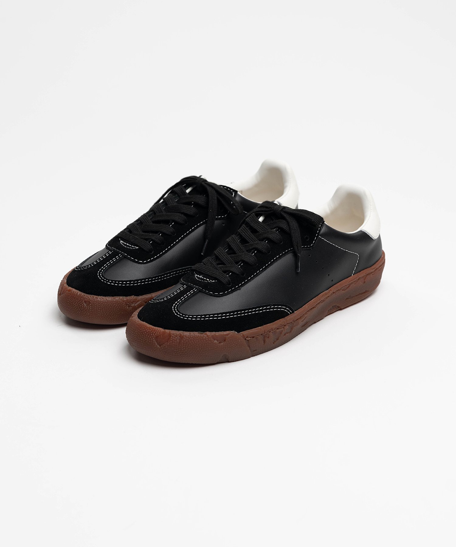 "FRANCIS" PAST Sole Brown Edge Mixed Material  Low-Top Sneakers