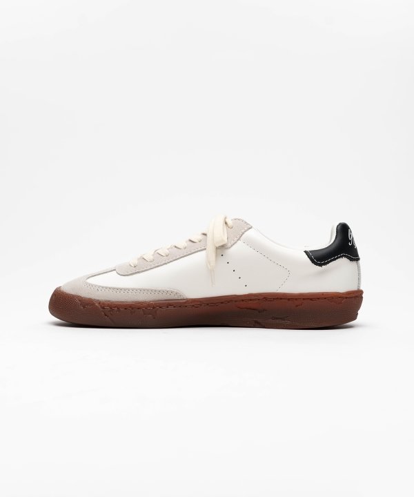 "FRANCIS" PAST Sole Brown Edge Mixed Material  Low-Top Sneakers